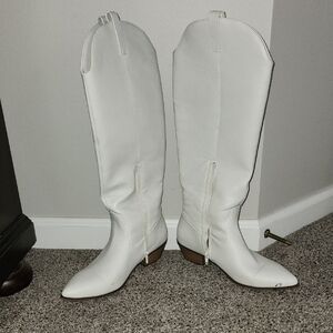 White Knee-High Women's Boots